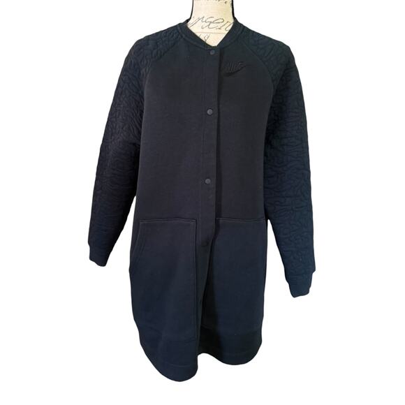 Nike Jackets & Blazers - Nike Black Rally Long Fleece Lined Sweater 84150-010 Size XL